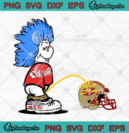Thing One Kansas City Chiefs SVG - Piss On San Francisco 49ers Helmet SVG PNG, Cricut File