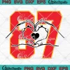 Travis Kelce Heart Hands 87 SVG - NFL Kansas City Chiefs SVG PNG, Cricut File