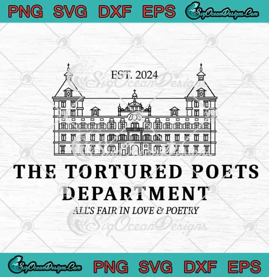 Trendy The Tortured Poets Department SVG - Taylor Swift Est. 2024 SVG PNG, Cricut File