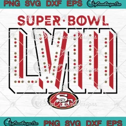Vintage Super Bowl LVIII SVG - San Francisco 49ers Logo SVG PNG, Cricut File