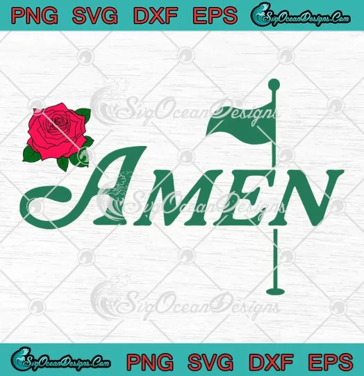 Amen Master Golf Azalea Tournament SVG - Pink Golfing Girl Flower SVG PNG, Cricut File