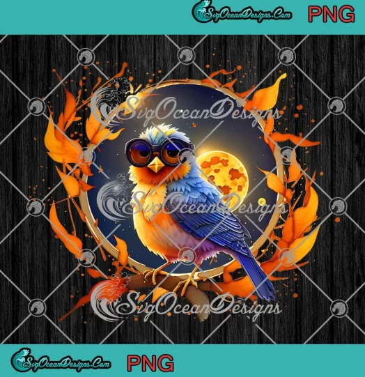 Bird With Solar Eclipse Glasses PNG - Total Solar Eclipse 2024 PNG JPG Clipart, Digital Download