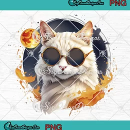 Cat With Solar Eclipse Glasses PNG - Total Solar Eclipse 2024 PNG JPG Clipart, Digital Download