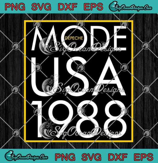 Depeche Mode USA 1988 SVG - Vintage Concert Tour SVG PNG, Cricut File