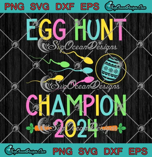 Easter Egg Hunt Champion 2024 SVG - Funny Dad Pregnancy Announcement SVG PNG, Cricut File