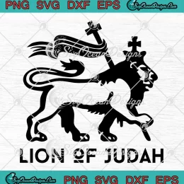 Lion Of Judah Jesus Christian Faith SVG - Christian Pray SVG PNG, Cricut File