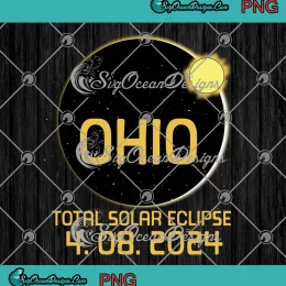 Ohio Total Solar Eclipse April 8 2024 PNG - Solar Eclipse Ohio PNG JPG Clipart, Digital Download