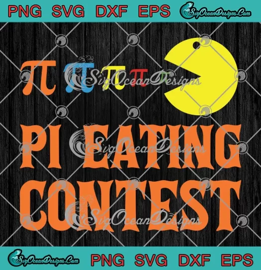 Pi Eating Contest Funny SVG - Pi Day Math Science SVG PNG, Cricut File
