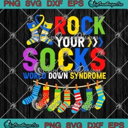 Retro Rock Your Socks SVG - World Down Syndrome SVG PNG, Cricut File