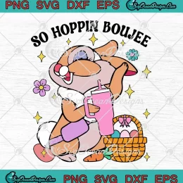 Retro So Hoppin Boujee Tumbler SVG - Easter Eggs Easter Day SVG PNG, Cricut File