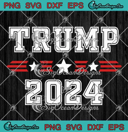 Retro Trump 2024 Patriotic SVG - US President Election SVG PNG, Cricut File