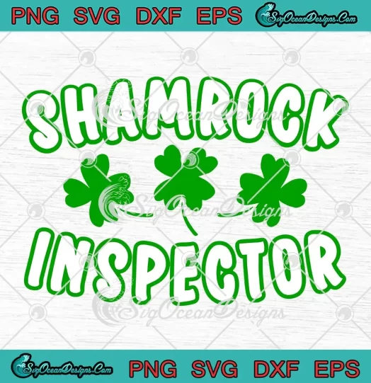Shamrock Inspector Lucky Irish SVG - St. Patrick's Day SVG PNG, Cricut File