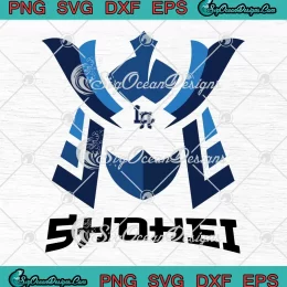 Shohei Ohtani Samurai Helmet SVG - MLB Los Angeles Dodgers SVG PNG, Cricut File