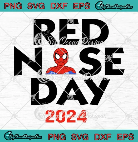 Spider Man Red Nose Day 2024 SVG - Fundraising Campaign SVG PNG, Cricut File