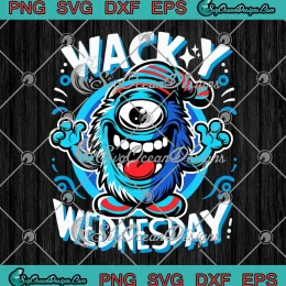 Wacky Wednesday Monster SVG - Outfit Clothes For Mismatch Day SVG PNG, Cricut File
