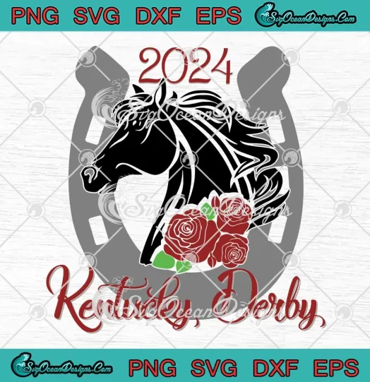 2024 Kentucky Derby SVG - Horse And Roses SVG - Horse Racing SVG PNG, Cricut File