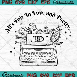 All's Fair In Love And Poetry Vintage SVG - Taylor Swift SVG, TTPD Album SVG PNG, Cricut File