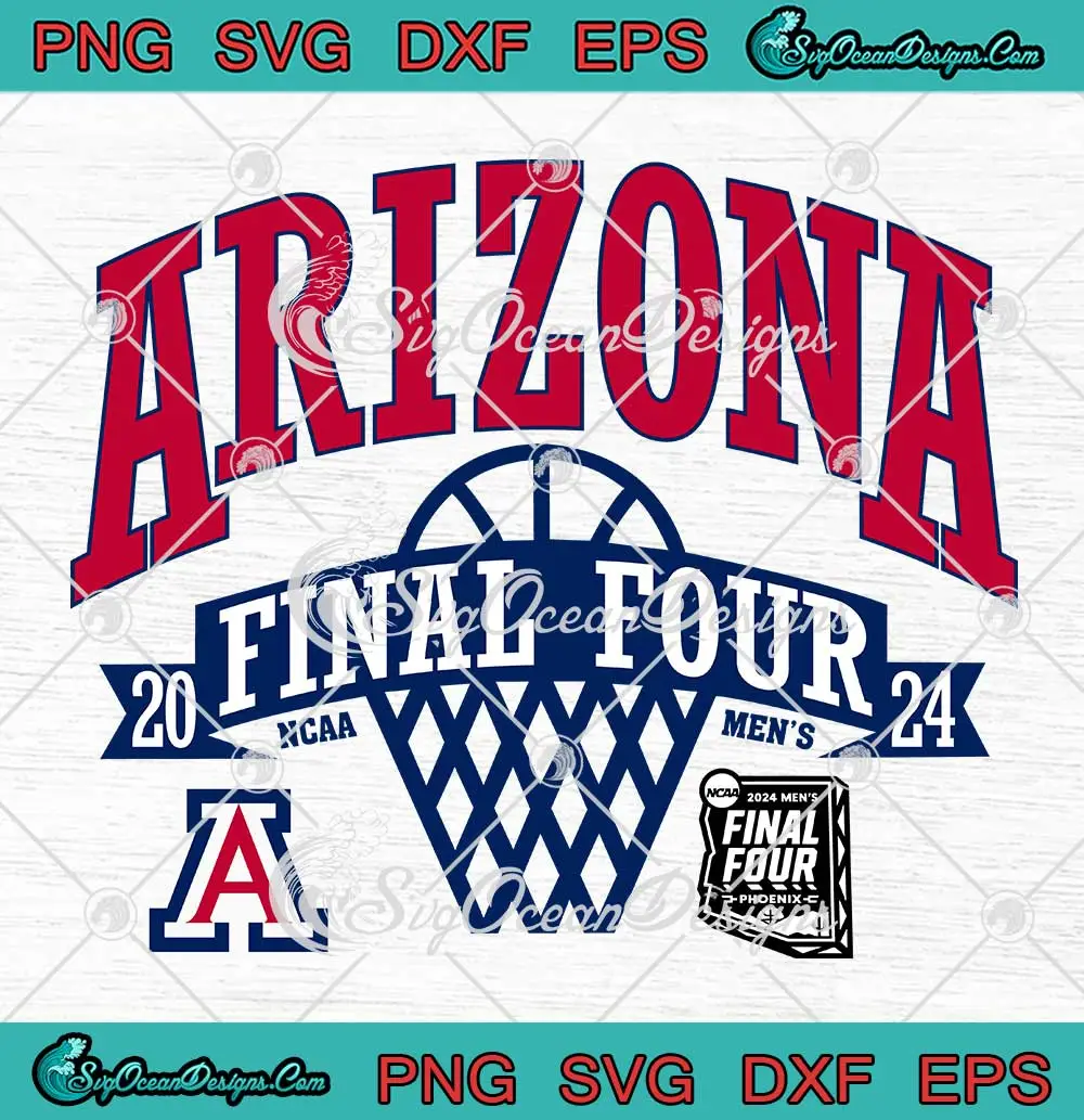 Arizona Wildcats Final Four 2024 SVG - NCAA Men's Basketball Tournament ...