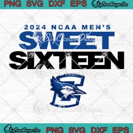 Creighton Bluejays Sweet Sixteen SVG - 2024 NCAA Men's Basketball SVG PNG, Cricut File