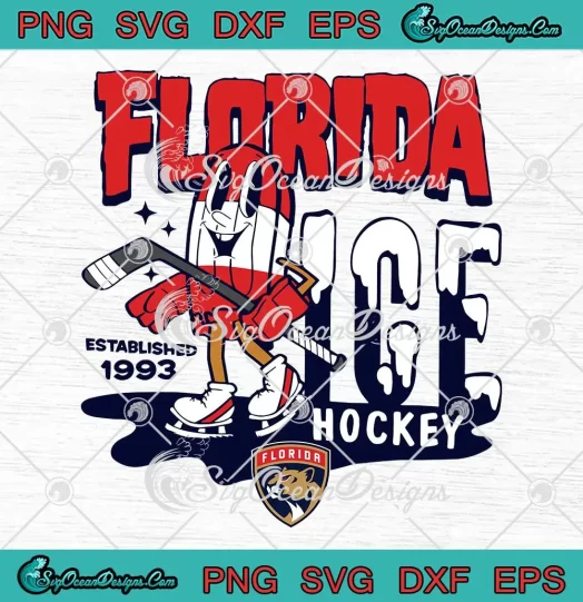 Florida Ice Hockey Est. 1993 SVG - Florida Panthers Popsicle SVG PNG, Cricut File
