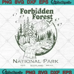 Forbidden Forest National Park SVG - Harry Potter Wizarding Vacation SVG PNG, Cricut File