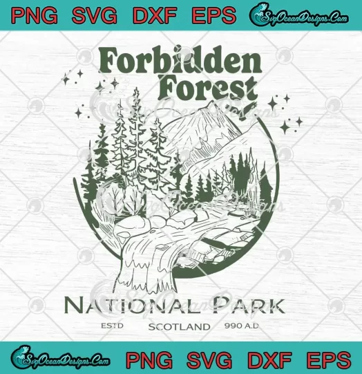 Forbidden Forest National Park SVG - Harry Potter Wizarding Vacation SVG PNG, Cricut File