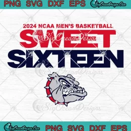 Gonzaga Bulldogs 2024 SVG - NCAA Men's Basketball Sweet Sixteen SVG PNG, Cricut File