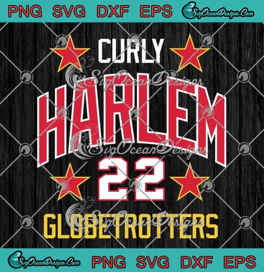 Harlem Globetrotters SVG - Curly Throwback 22 SVG PNG, Cricut File