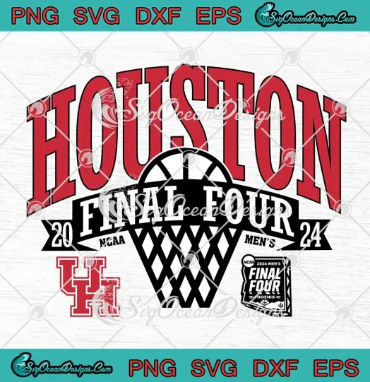 Houston Cougars Final Four 2024 SVG - NCAA Men's Basketball SVG PNG, Cricut File