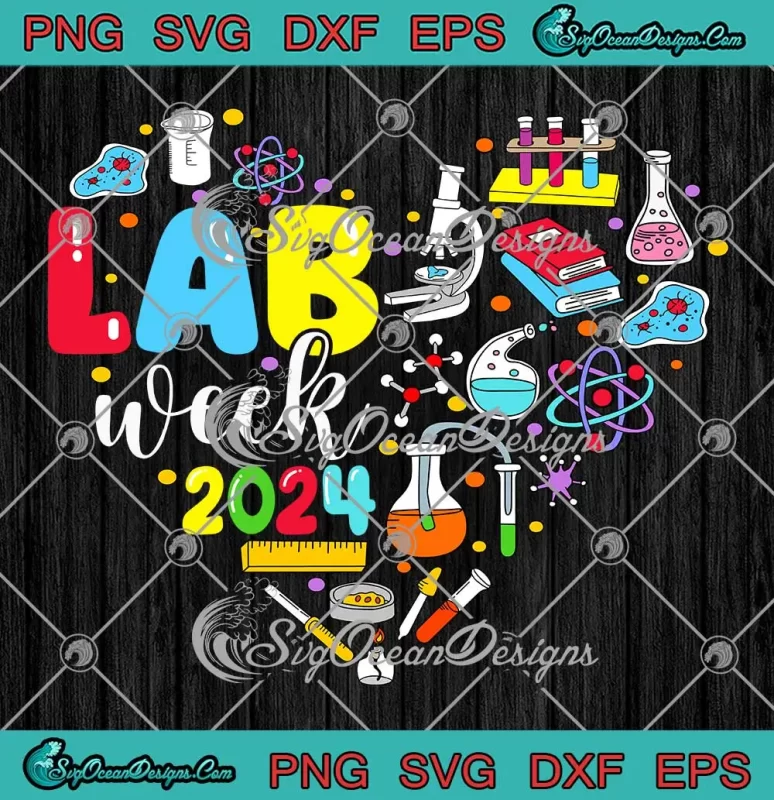 Lab Week 2024 Heart Symbol SVG - Medical Laboratory Tech SVG PNG ...