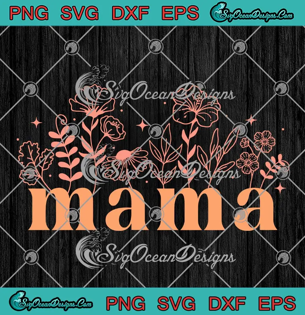 Mama-Wildflower-Retro-SVG---Cute-Gift-Mother's-Day-SVG-PNG,-Cricut-File Mama Wildflower Retro SVG - Cute Gift Mother's Day SVG PNG, Cricut File