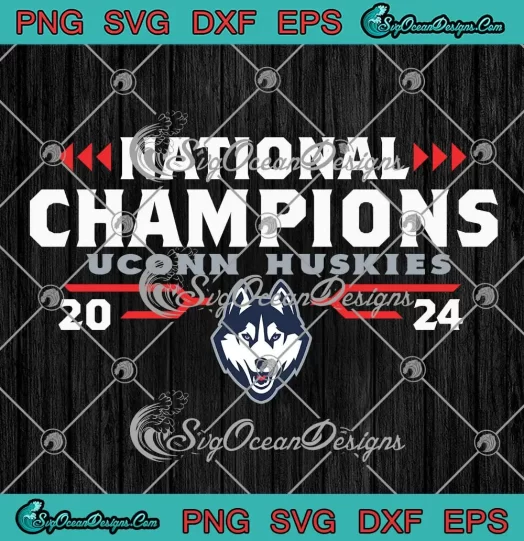 National Champions UConn Huskies SVG - 2024 NCAA Men's Basketball SVG PNG, Cricut File