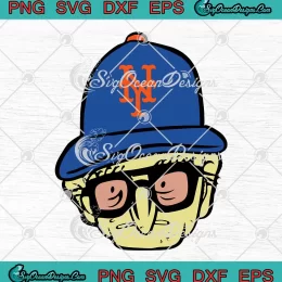New York Mets Larry David SVG - Buck Showalter Bighead Cartoon SVG PNG, Cricut File
