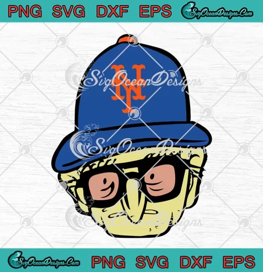 New York Mets Larry David SVG - Buck Showalter Bighead Cartoon SVG PNG, Cricut File