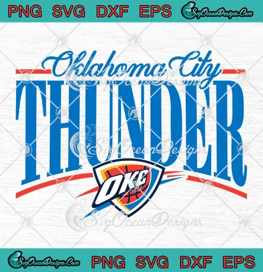 Oklahoma City Thunder Logo Arch SVG - OKC Basketball NBA SVG PNG, Cricut File