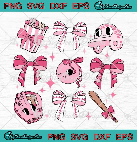 Pink Baseball Mom Era Tie Bow SVG - Mother's Day Gift SVG PNG, Cricut File