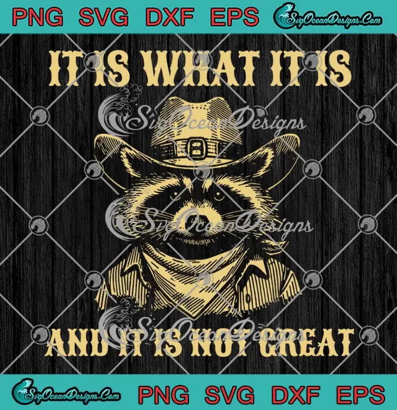 Retro It Is What It Is Svg - And It Is Not Great Svg - Raccoon Meme Svg 