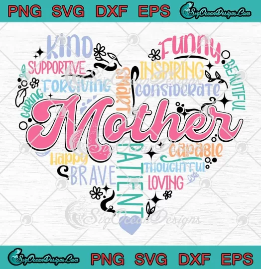 Retro Mother Heart Smart Patient SVG - Mother's Day SVG PNG, Cricut File