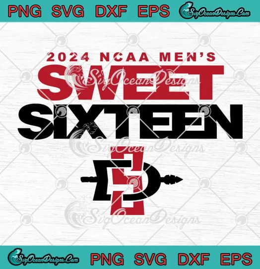 San Diego State Aztecs SVG - Sweet Sixteen SVG - 2024 NCAA Men's Basketball SVG PNG, Cricut File