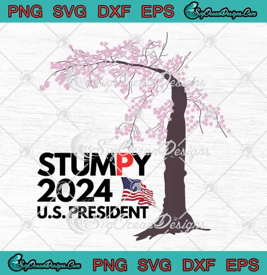 Stumpy 2024 US President SVG - Stumpy The Cherry Tree SVG PNG, Cricut File