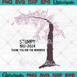 Stumpy Cherry Blossom 1912 - 2024 SVG - Thank You For The Memories SVG PNG, Cricut File
