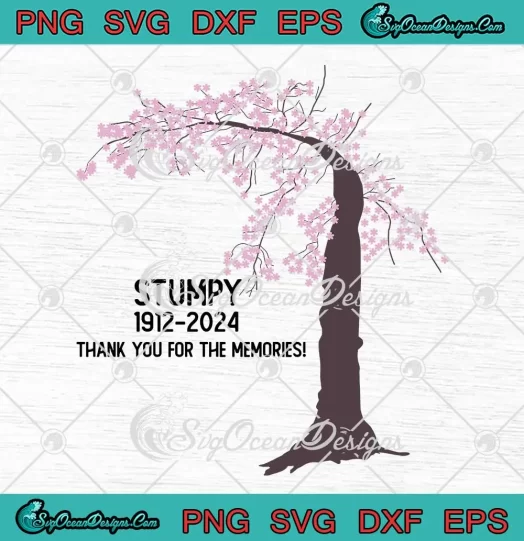 Stumpy Cherry Blossom 1912 - 2024 SVG - Thank You For The Memories SVG PNG, Cricut File