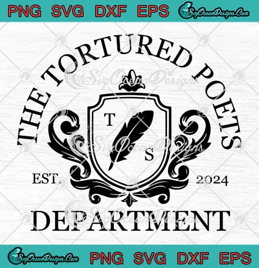 The Tortured Poets Department Est 2024 SVG - Taylor Swift SVG - TTPD New Album SVG PNG, Cricut File