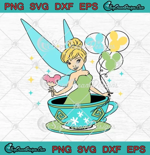 Tinkerbell Mickey Ear Balloons SVG - Disney Tinkerbell Movie SVG PNG, Cricut File