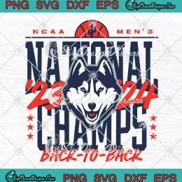UConn Huskies Back-To-Back SVG - NCAA Men's National Champions SVG PNG, Cricut File