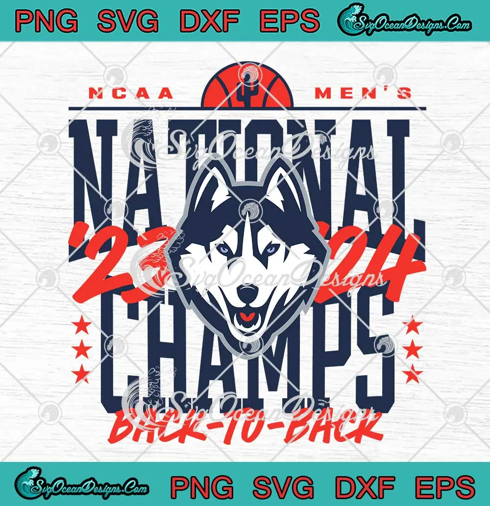 Uconn Huskies Back-to-back Svg - Ncaa Men's National Champions Svg Png 