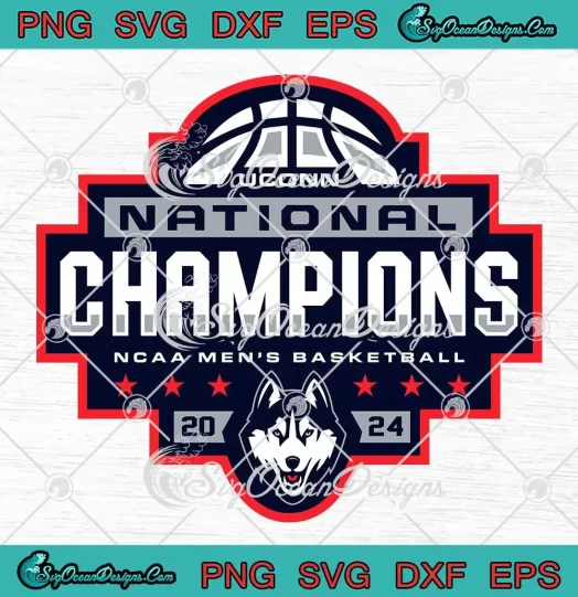 UConn National Champions 2024 SVG - NCAA Men's Basketball SVG PNG ...