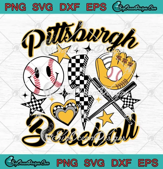 Vintage Pittsburgh Pirates SVG - Baseball Pirates SVG - Game Day SVG PNG, Cricut File