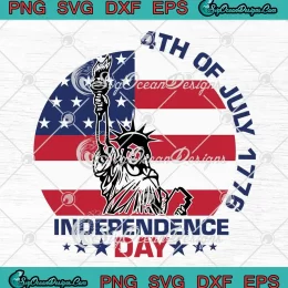 4th Of July 1776 Independence Day SVG - Statue Of Liberty American Flag SVG PNG, Cricut File