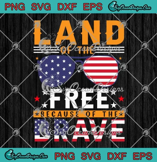 America Land Of The Free SVG - Because Of The Brave SVG - 4th Of July SVG PNG, Cricut File